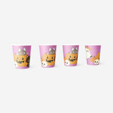 Set of 8 Halloween-themed paper cups with festive print from Flying Tiger Copenhagen for party use.