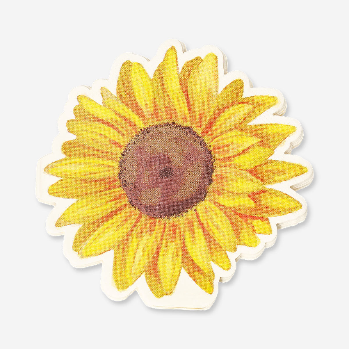 Set of 16 sunflower-themed party napkins by Flying Tiger Copenhagen, featuring bright yellow sunflower designs for festive occasions.