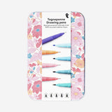 Drawing pens in tin box - 8 pcs