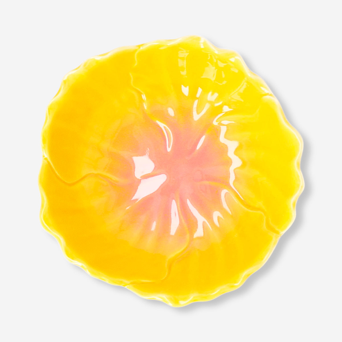 Hibiscus flower bowl from Flying Tiger Copenhagen, 12 cm kitchen decorative ceramic bowl with vibrant floral design.