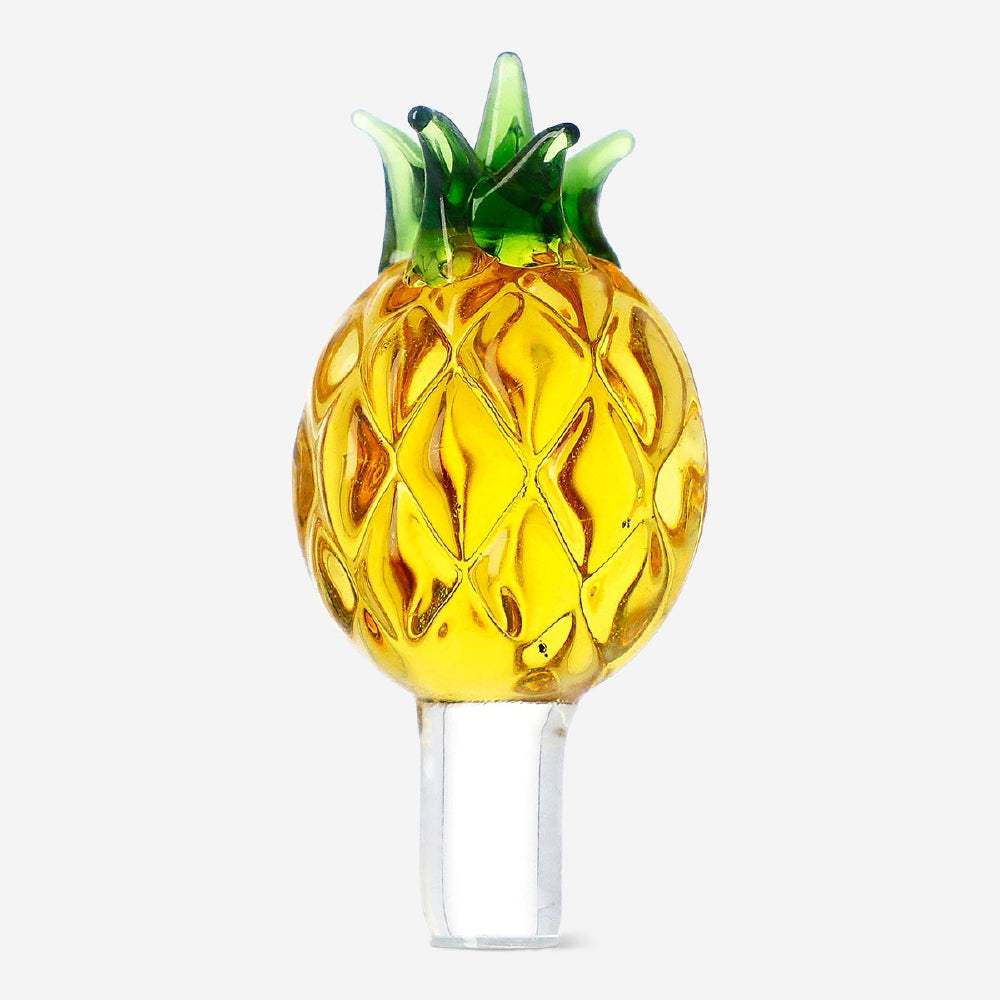 Clear 350ml drinking glass with a decorative pineapple inside, designed by Flying Tiger Copenhagen for kitchen use.