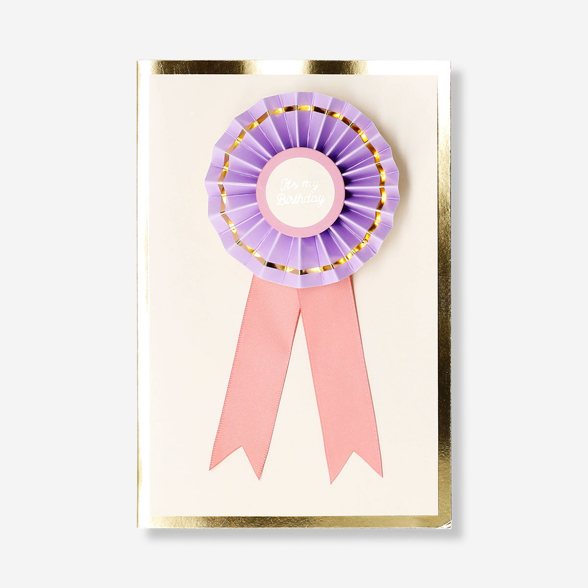Flying Tiger Copenhagen birthday card with a festive birthday rosette design, suitable for office celebrations.