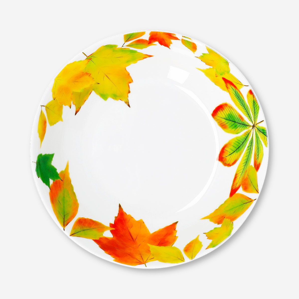 20 cm ceramic bowl with autumn leaf print from Flying Tiger Copenhagen, perfect for kitchen use and seasonal table settings.