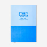 Blue Flying Tiger Copenhagen study planner for 2026-2027, English office organizer with date sections and weekly layout.