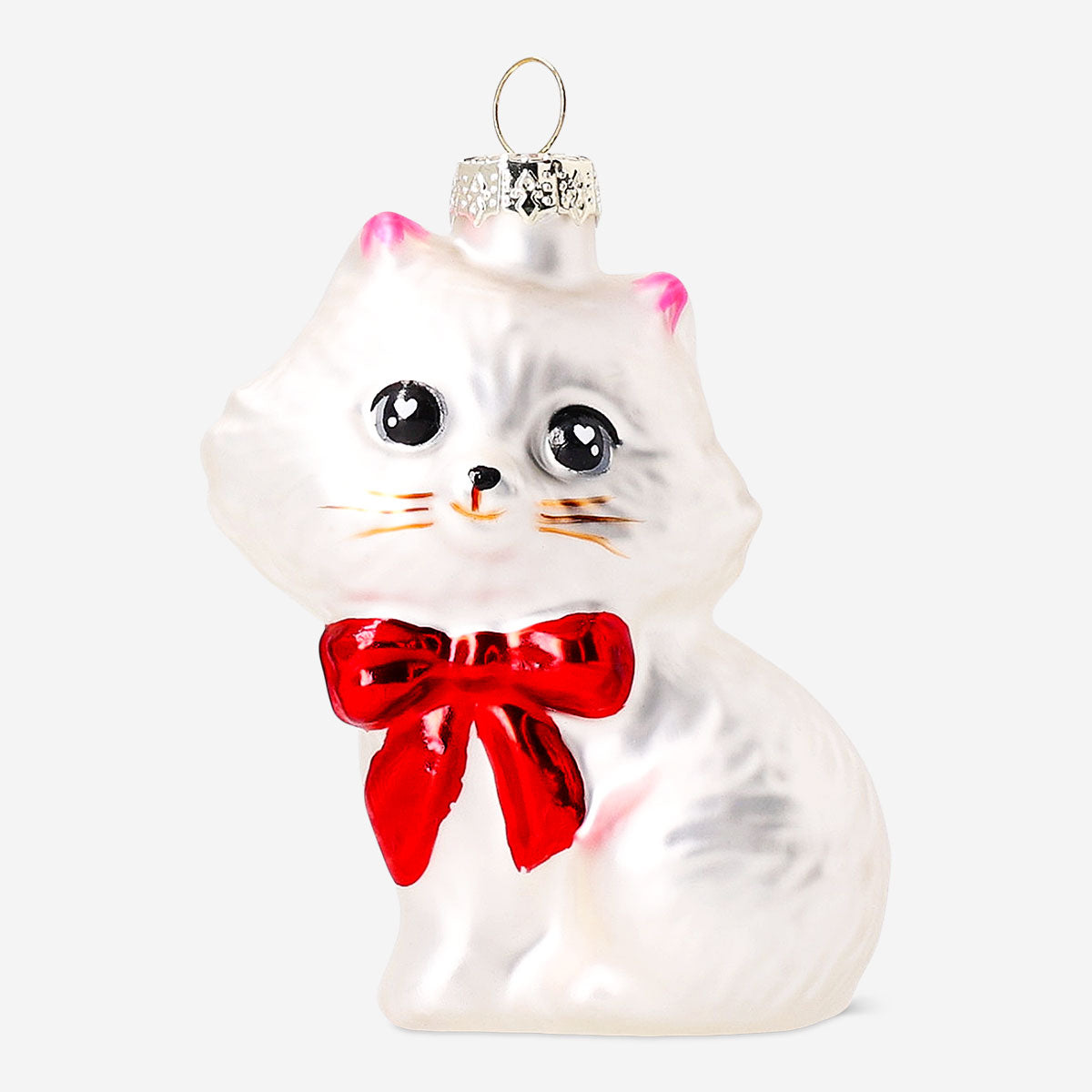 White ceramic cat home decor figurine by Flying Tiger Copenhagen, with a sleek, minimalist design and smooth finish.