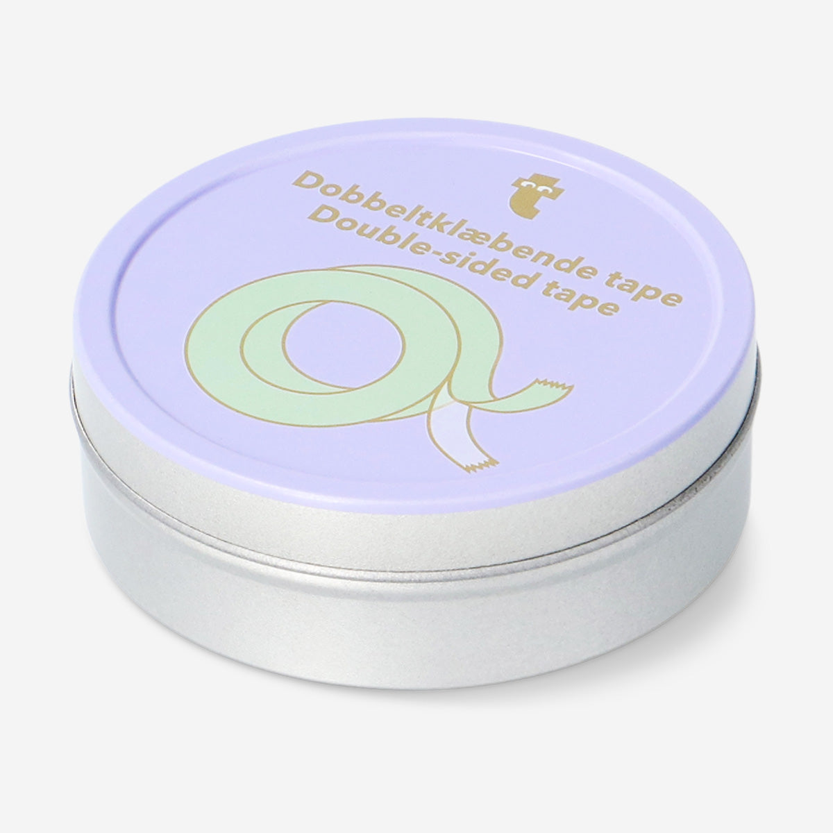 Double-sided clear tape from Flying Tiger Copenhagen, 10m length, ideal for hobby and craft projects, with transparent adhesive surface.