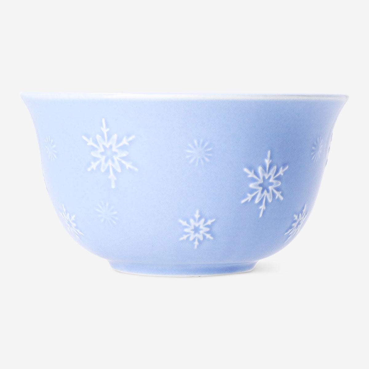 Round ceramic bowl with embossed ski village design, 14 cm, from Flying Tiger Copenhagen kitchen collection