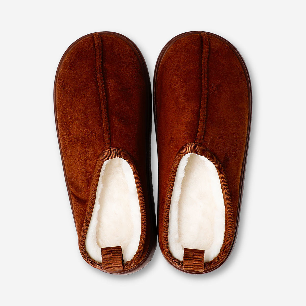Brown textile clog slippers in size 39/40 with a comfortable slip-on design, from Flying Tiger Copenhagen.