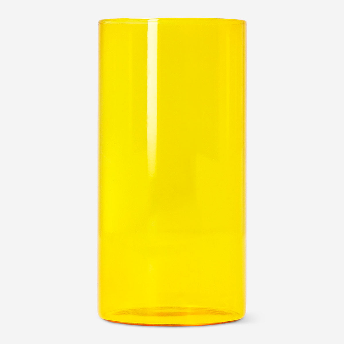 Yellow mini vase for home decor, 12 cm tall, by Flying Tiger Copenhagen, shown with a simple, modern design.