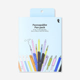 Assorted pack of 24 Flying Tiger Copenhagen office pens in various colors and styles arranged on a clean surface.