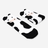 Flying Tiger Copenhagen Comfy Cow socks in size 37/38, soft textile socks with cow pattern and cozy design.