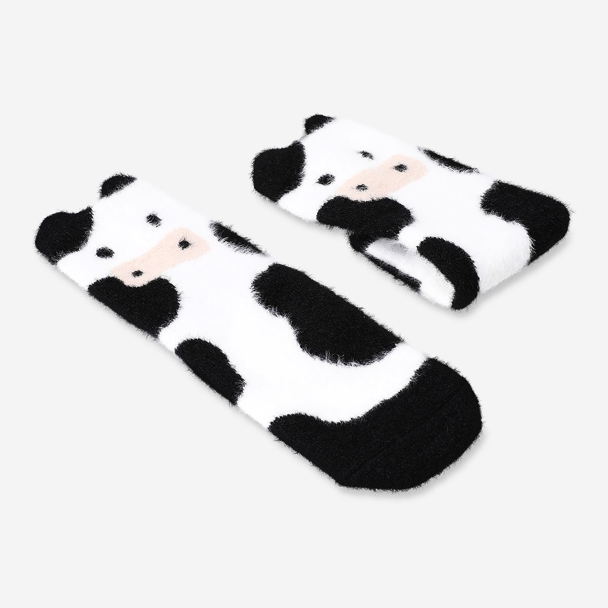 Flying Tiger Copenhagen Comfy Cow socks in size 37/38, soft textile socks with cow pattern and cozy design.