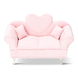 Velvet heart-shaped jewelry storage box by Flying Tiger Copenhagen, soft pink home accessory for organizing jewelry.