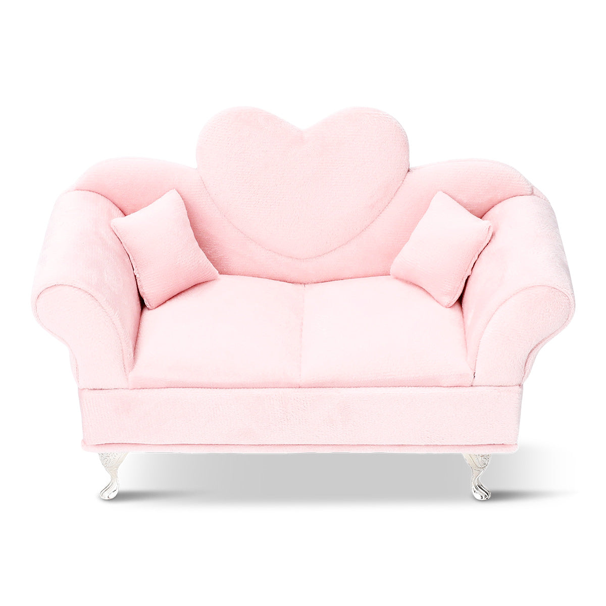 Velvet heart-shaped jewelry storage box by Flying Tiger Copenhagen, soft pink home accessory for organizing jewelry.