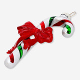 Flying Tiger Copenhagen candy cane-shaped home decoration, vibrant red and white striped ornament for seasonal decor.