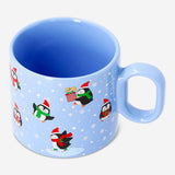Flying Tiger Copenhagen 300ml penguin mug showing a white ceramic cup with playful penguin illustrations for kitchen use