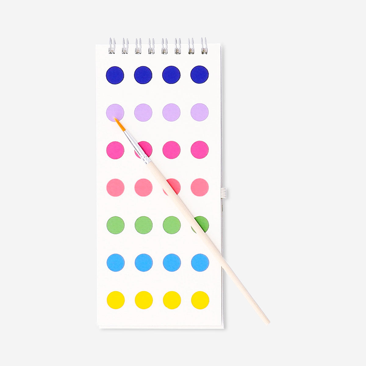 Mini water coloring book with paint from Flying Tiger Copenhagen, featuring colorful illustrated pages for creative art projects.