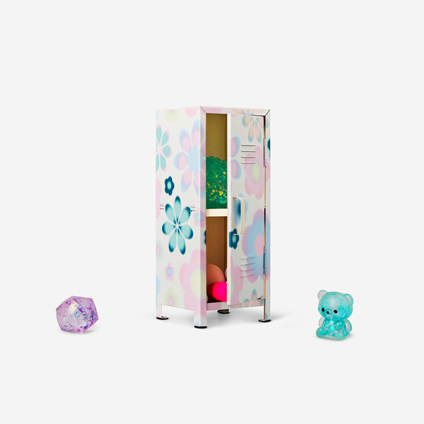Mini Floral Metal Locker for Desk – Stylish Organiser UK – Flying