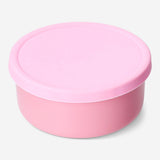 Boîte alimentaire en céramique rose avec couvercle en silicone - 17 cm
