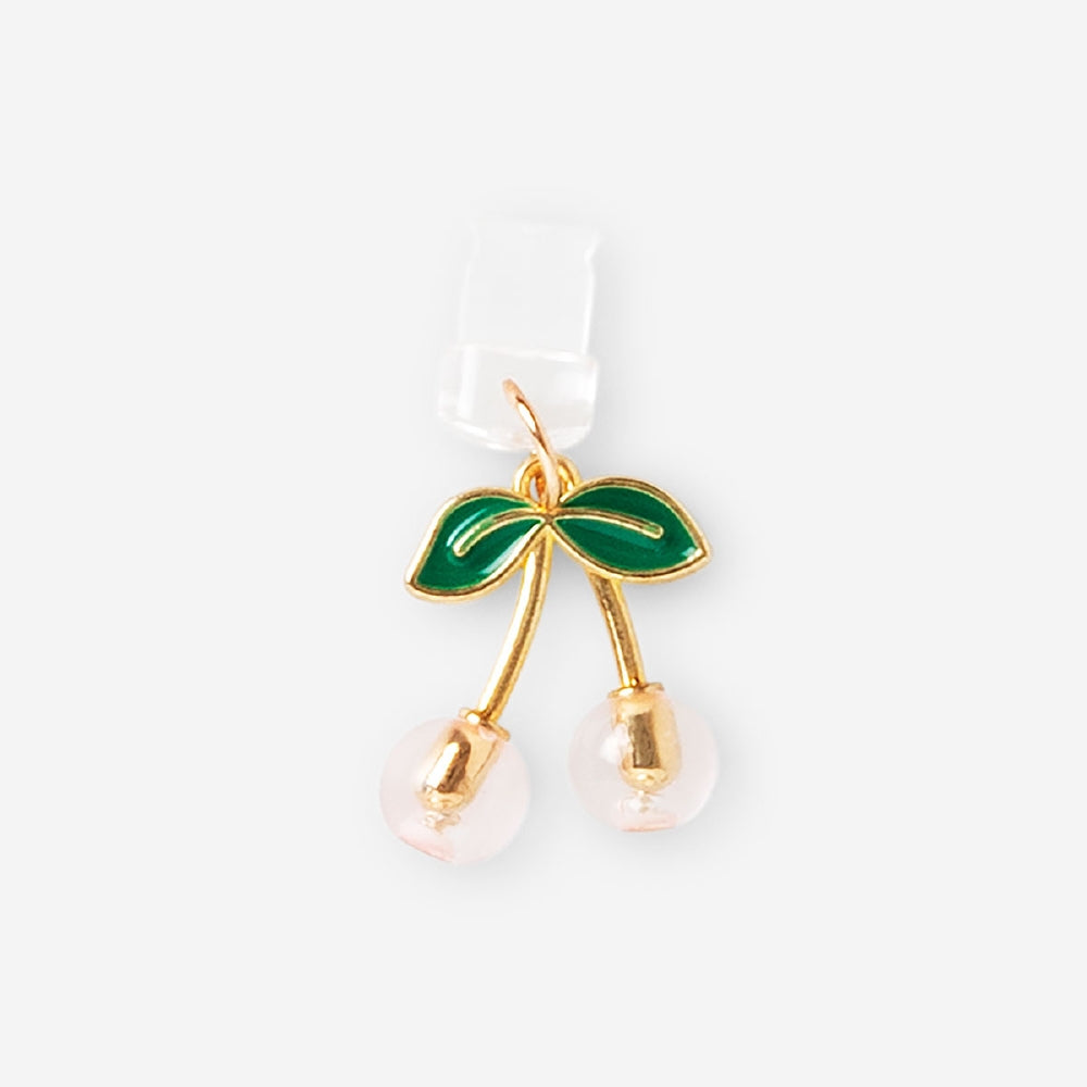 Flying Tiger Copenhagen Cherry USB C dust plug for media ports, featuring a colorful cherry design for device protection.