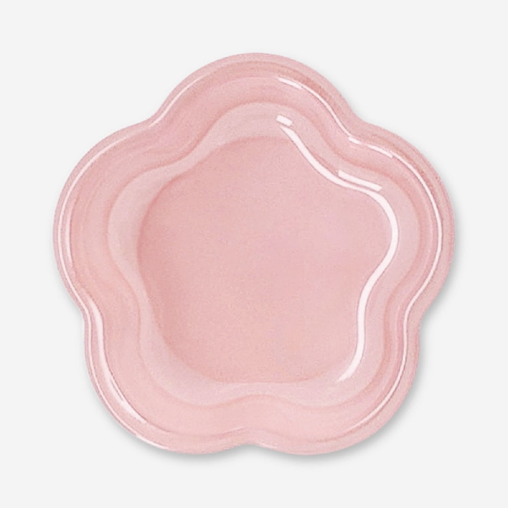 Milky pink glass tealight holder for home decor, featuring a smooth, rounded design by Flying Tiger Copenhagen.
