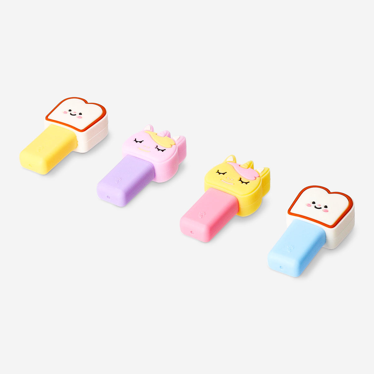 Unicorn and toast highlighters - 4 pcs