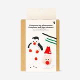 DIY Christmas characters kit with colorful pom poms and pipe cleaners from Flying Tiger Copenhagen for holiday craft projects.