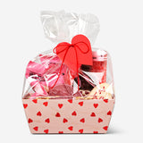 Gift basket set adorned with hearts