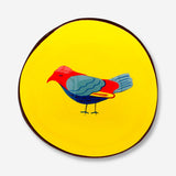 Decorative 13cm coconut bowl with hand-painted bird design, ideal for home decor, by Flying Tiger Copenhagen.
