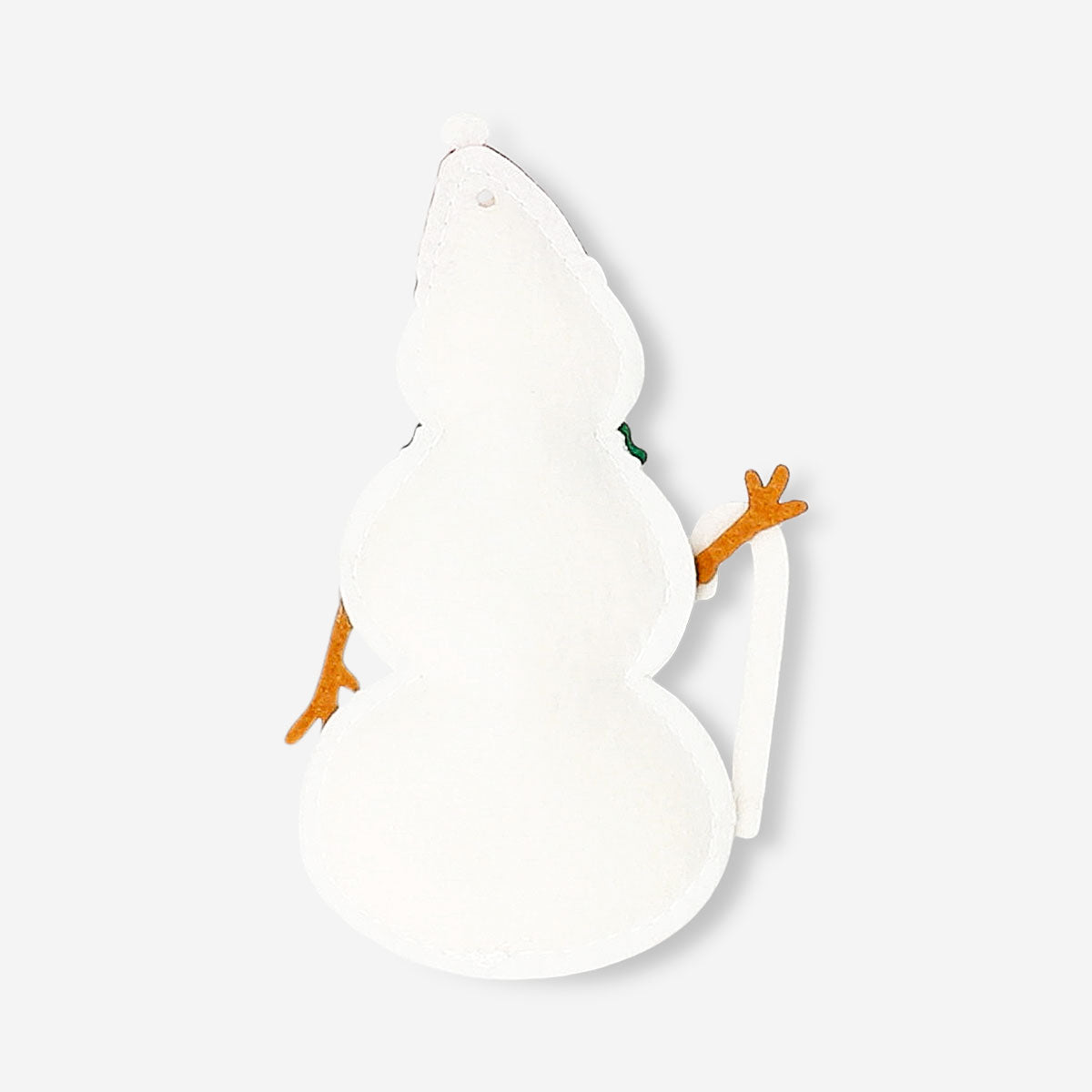 Felt snowlady hanging ornament for home decor with red and white details, featuring a festive winter design by Flying Tiger Copenhagen