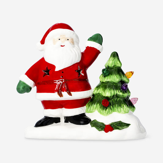 LED Santa with Christmas tree
