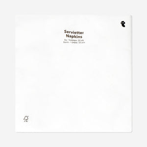 White party napkins from Flying Tiger Copenhagen, set of 50, with folded design suitable for celebrations and gatherings.