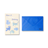 Colorful office birthday card featuring playful cats design by Flying Tiger Copenhagen, ideal for celebrating colleagues.