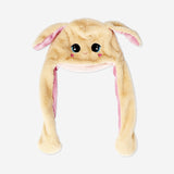 Cappello da coniglietto in peluche con orecchie mobili