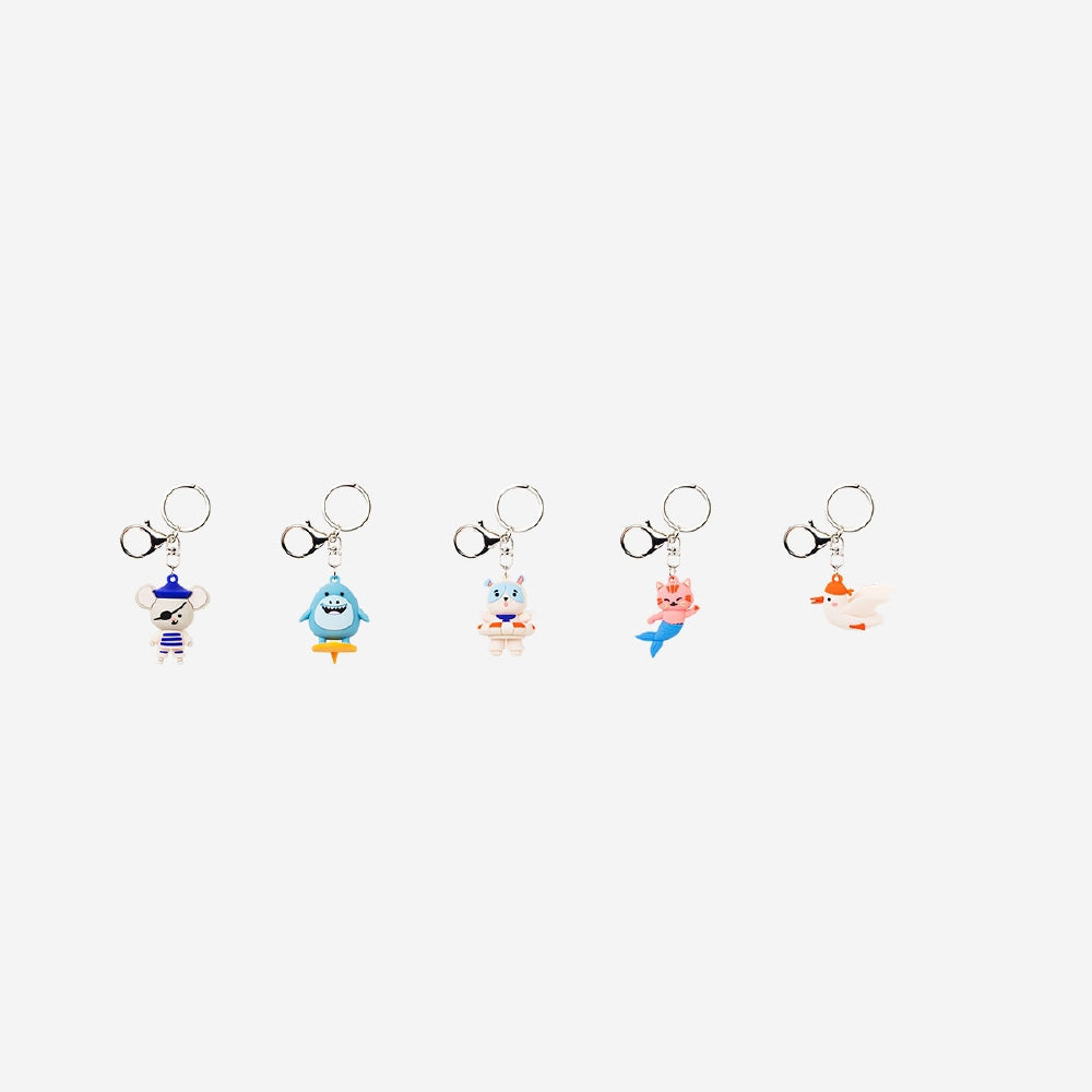 Colorful Nautical key rings toy by Flying Tiger Copenhagen featuring various ocean-themed designs and collectible surprises.