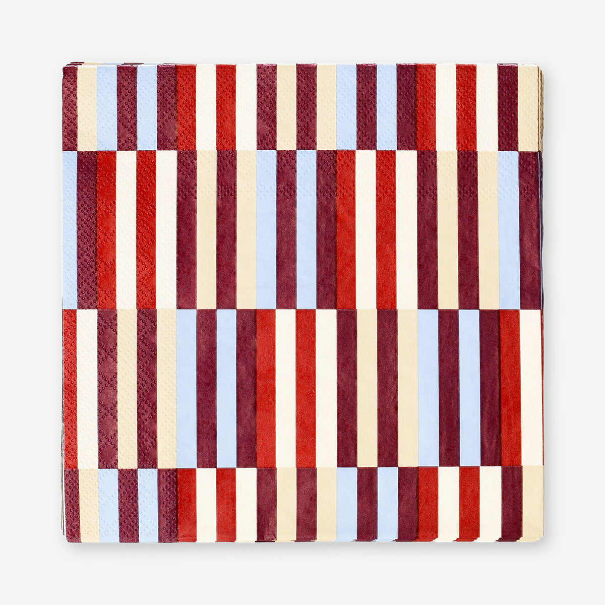Set of 16 Flying Tiger Copenhagen autumnal striped party napkins, paper napkins with colorful fall-themed stripe design.