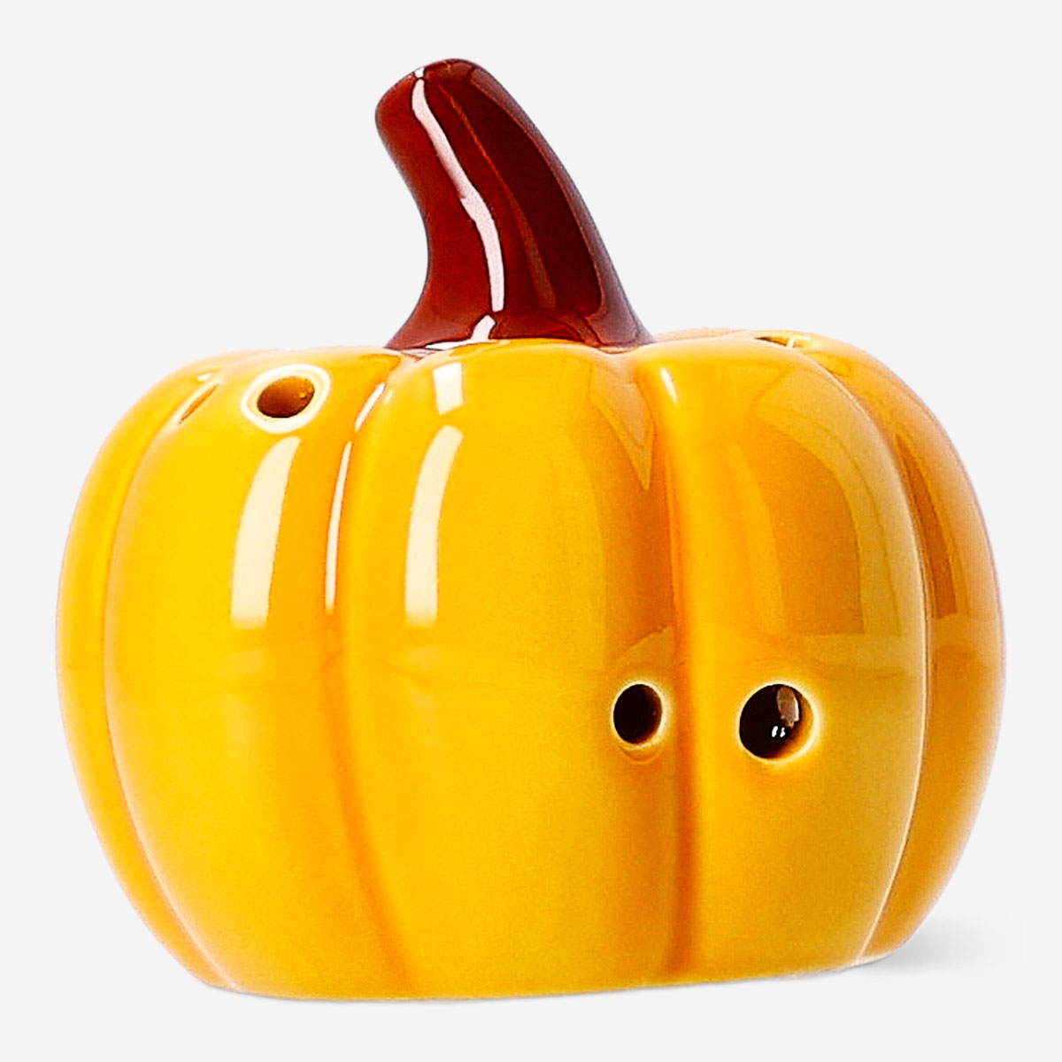 Luminous pumpkin with LED light from Flying Tiger Copenhagen, perfect for home decor, glowing orange pumpkin with internal light.