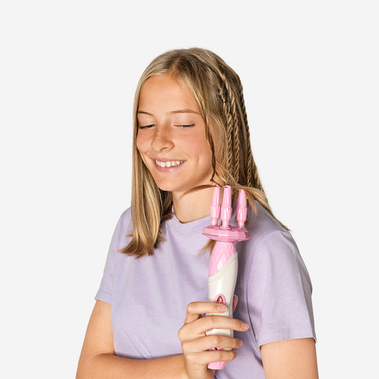 Herramientas para trenzar el pelo con gomas elásticas