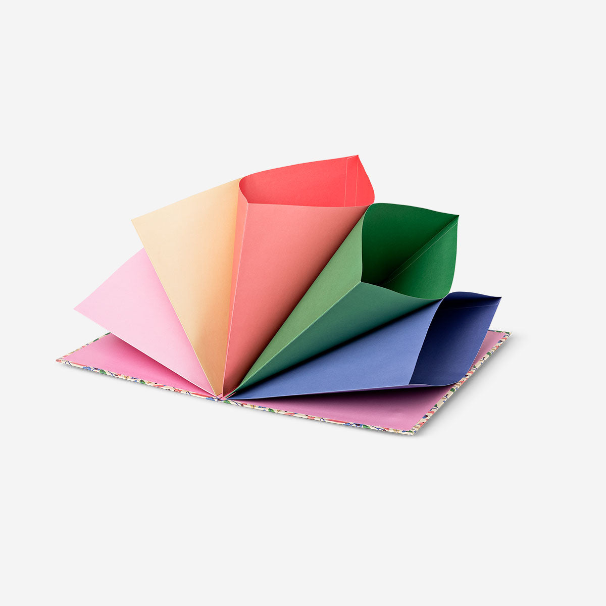 A4 floral document organiser with tab dividers from Flying Tiger Copenhagen, showing colorful floral pattern and multiple divider tabs.