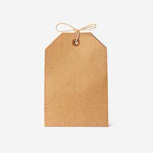 Set of two brown office gift bags from Flying Tiger Copenhagen with handles, ideal for gift wrapping and presentation.
