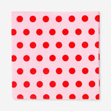 Pink party napkins with red dots, 16-piece set from Flying Tiger Copenhagen, perfect for celebrations and gatherings.