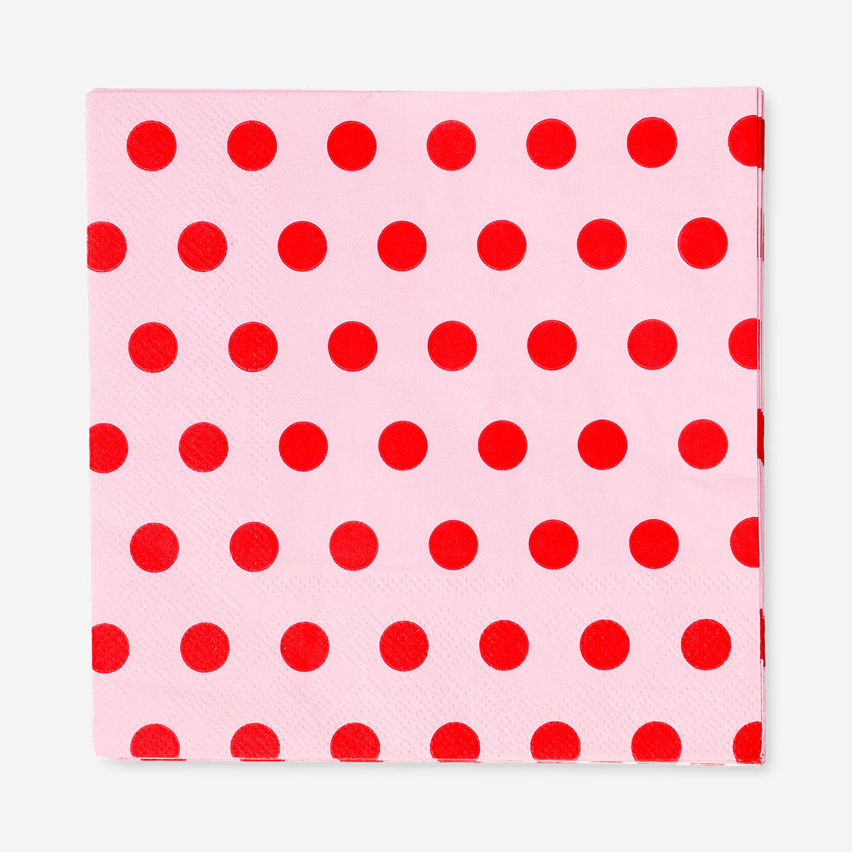 Pink party napkins with red dots, 16-piece set from Flying Tiger Copenhagen, perfect for celebrations and gatherings.