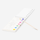 Mini water coloring book with paint by Flying Tiger Copenhagen, featuring colorful pages and a small paint set for creative hobbies.