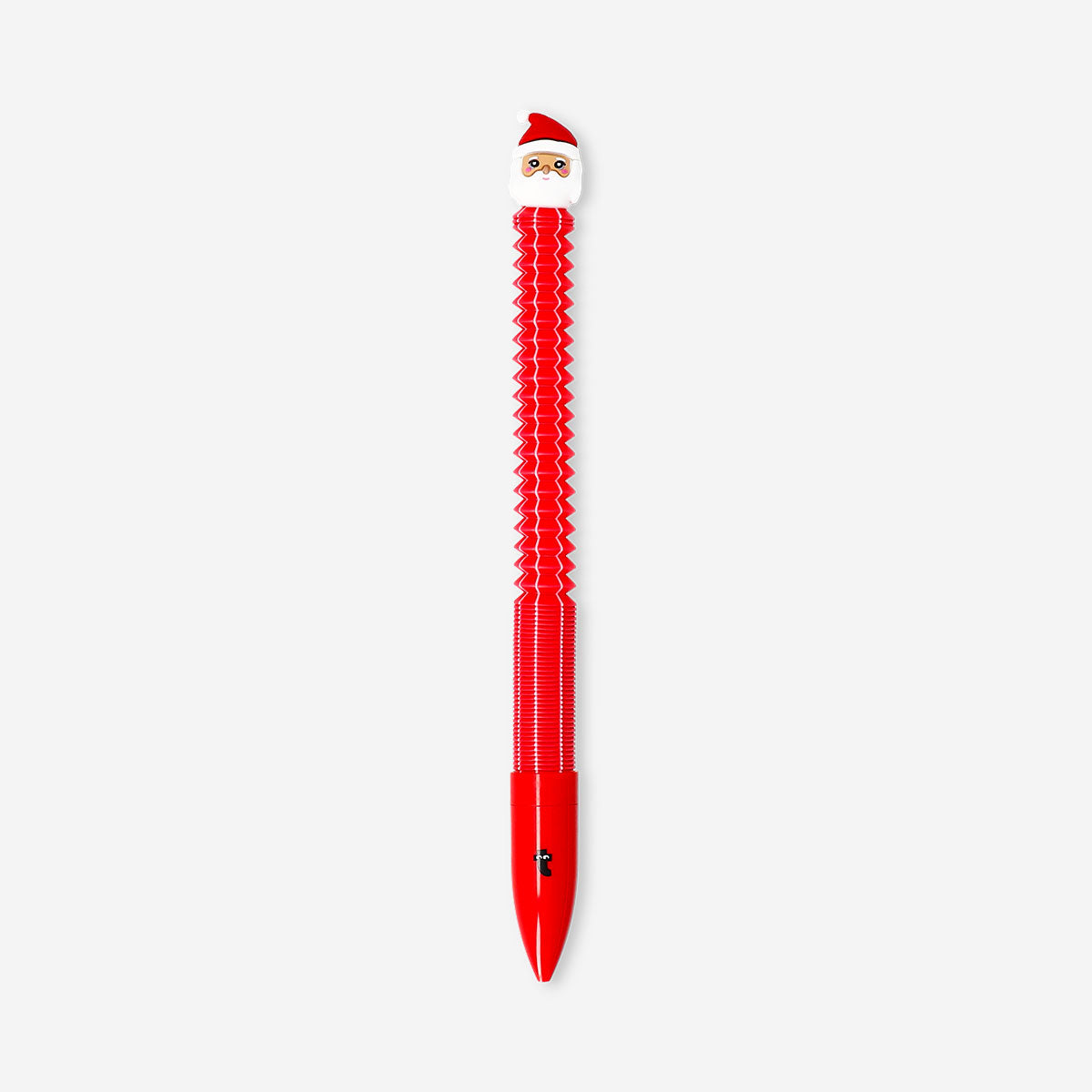 Flying Tiger Copenhagen spring Santa ballpoint pen for office use, featuring a festive Santa design in bright colors.