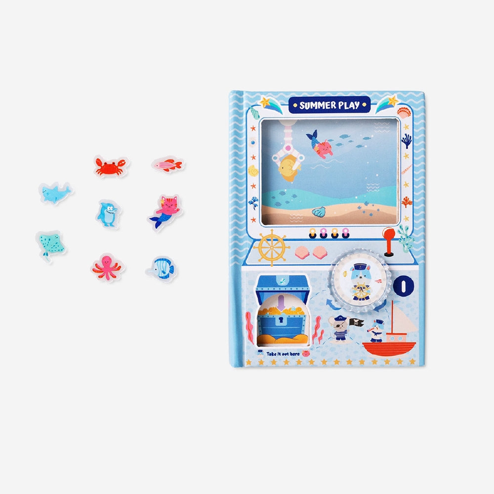 Flying Tiger Copenhagen hobby game in a book, featuring colorful illustrations and engaging gameplay for entertainment.