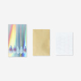 Press on nails - Blue flower with rhinestones