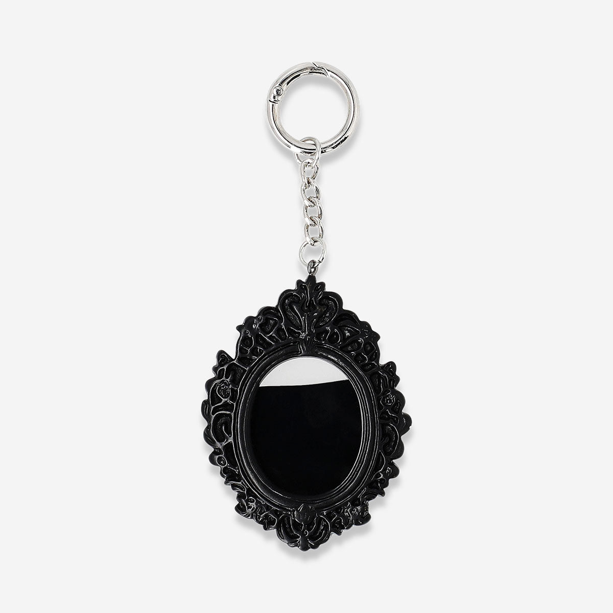 Flying Tiger Copenhagen gothic textile keyring featuring a decorative picture frame design with dark, intricate details.