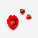 Red strawberry fruit cutter