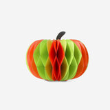 Two Honeycomb paper pumpkins table decorations in orange and beige for party decor, by Flying Tiger Copenhagen.