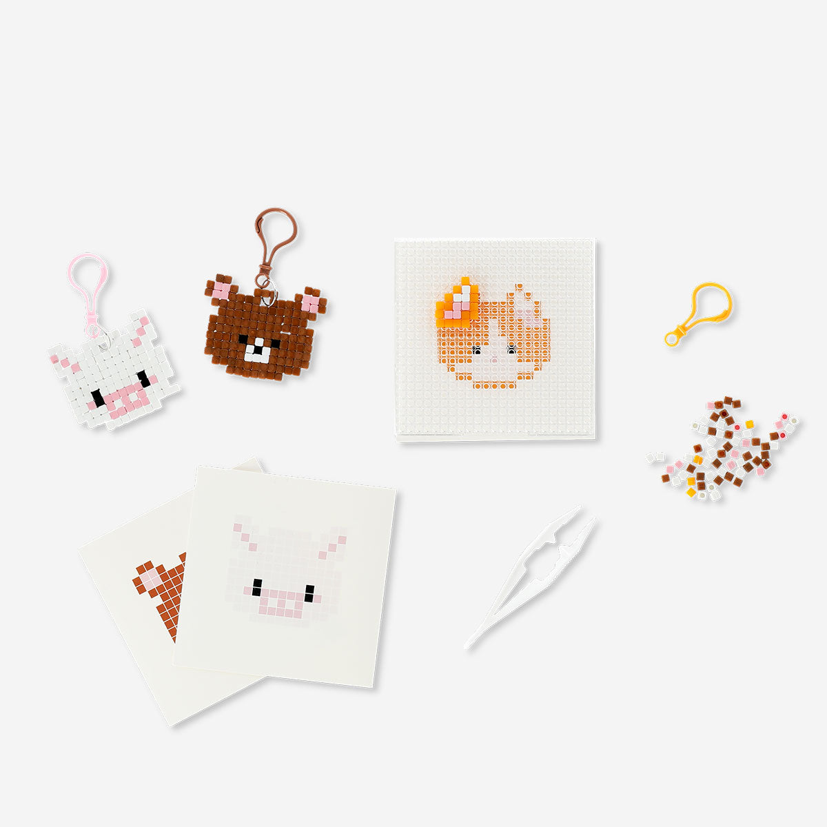 Colorful water beads kit with keyrings from Flying Tiger Copenhagen, featuring vibrant water beads and playful keyring accessories.